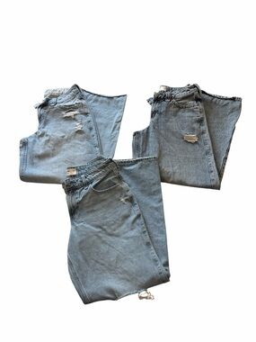 Hollister Light Blue Ripped Flare Jeans